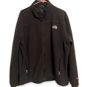 The North Face Men's Jacket Sz XL Full Zip  Fleece Black Windwall Pockets Winter